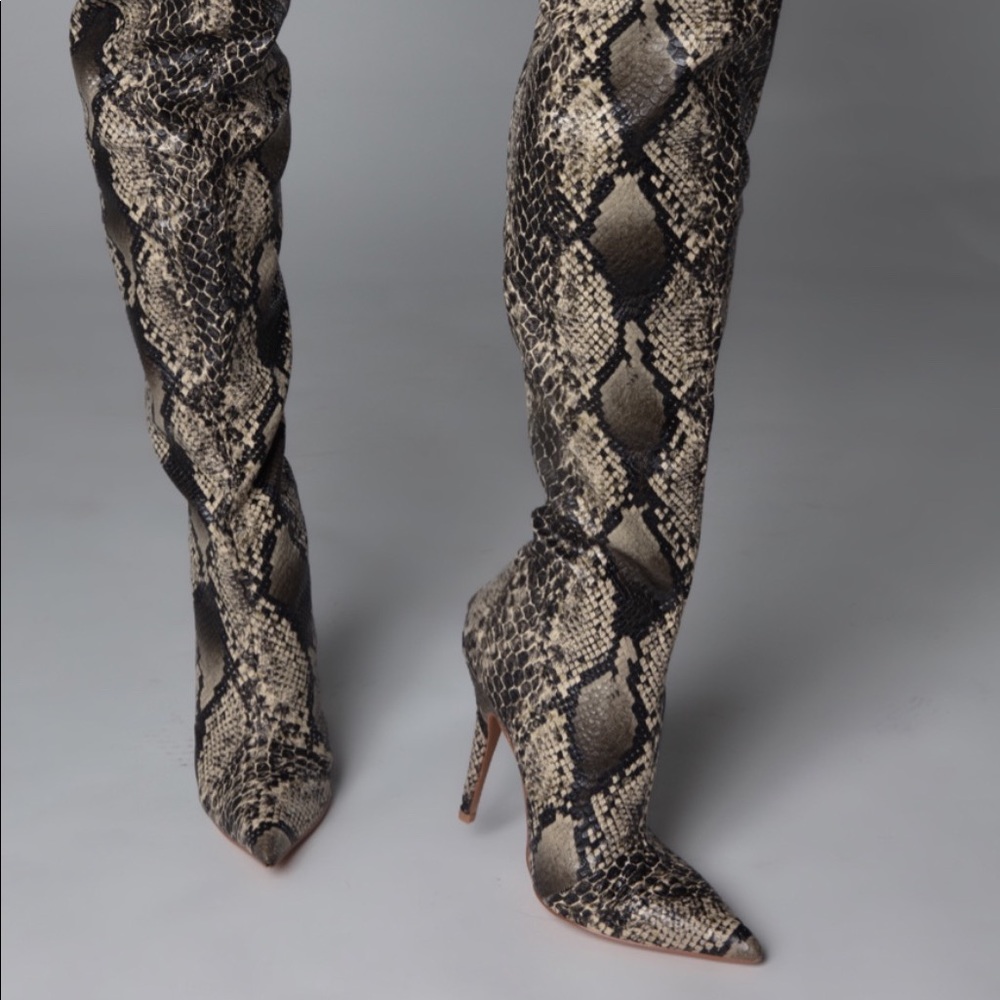 Snakeskin boots